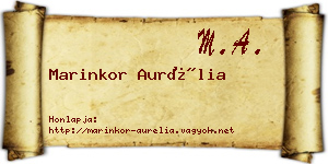 Marinkor Aurélia névjegykártya